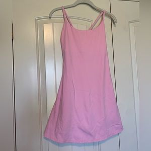 Halara Pink Workout dress - Built in shorts and bra- size small
